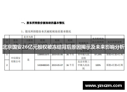 北京国安26亿元股权被冻结背后原因揭示及未来影响分析